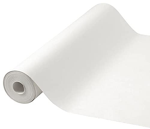 Paste The Wall Lining Paper for Walls Paintable Wallpaper - Backing Paper Plain White Thick Painting Paper, Heavy Duty PVC Free and Breathable | 10m Roll