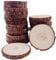 Natural Wood Slices 25 Pcs 8-9cm Unfinished Wood Craft Kit Undrilled Wooden Circles Without Hole Tree Slice with Bark for Arts Painting Christmas Ornaments DIY Crafts