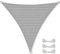 CelinaSun Sonnensegel inkl Befestigungsseile HDPE Basic Dreieck gleichseitig 3,6 x 3,6 x 3,6 m hellgrau Sonnenschutz atmungsaktiv
