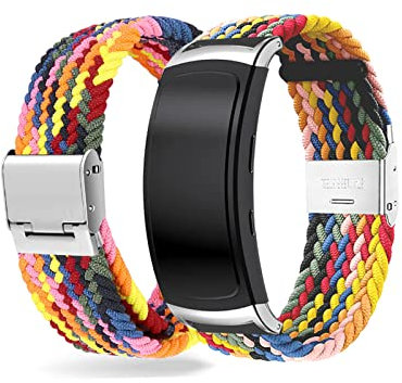 Armbänder Für Samsung Gear fit 2/ Gear Fit 2 Pro Armband Nylon Sport Strap Geflochten Elastisch Mesh Für Damen/Herren Ersatzband Fitness Kompatibel mit Galaxy Gear fit 2/ Gear Fit 2 Pro (17)