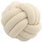knotenkissen, Kissen Knoten, Knot Kopfkissen, Kissen Rund, Decorative Cushion, Zierkissen Knoten für Sofa, Bett, Wohnzimmer, Cremeweiß, 20cm