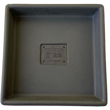 GARDENITALIA Garden Italia Vasi Sottovaso Quadro in Resina LQR 42 cm. Interno 38 x 38 in Resina Colore Antracite Made in Italy per Esterni - infrangibile - Resistente al Gelo - Robusto