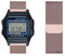 Armband Kompatibel für Casio F-91W|F-91WG Armband Metall Mesh Gewebte Edelstahl Solo Loop Ersatzarmband mit Casio F-91W|F-91WG Uhrenarmband Armbänder für Casio F-91W|F-91WG (7,F-91WG)