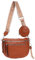 irisaa Umhängetasche Damen Crossbody Bag, 3 in 1 Schultertasche, Bauchtasche mit Reißverschluss und Verstellbarem breitem Gurt, Handtasche für Männer Frauen, DKB Farbe:Braun Doppel