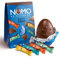 NOMO Creamy XL Osterei INKLUSIVE 4 Mini-Schokoriegel | 154 g | Orange, Minz, Karamell | LAKTOSEFREI, GLUTENFREI, EIFREI, NUSSFREI | für Allergiker | zertifizierter Kakao | vegane Schokolade zu Ostern