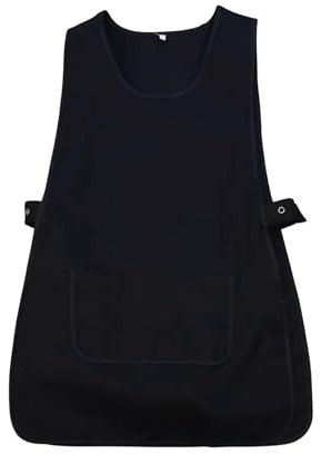 Victory KAIXUAN - DELANTAL LIMPIEZA - UNIFORME DE SERVICIO DOMÉSTICO Y LIMPIEZA SANIDAD MÉDICO HOSTELERÍA - SERIE 868 (XL, Negro)