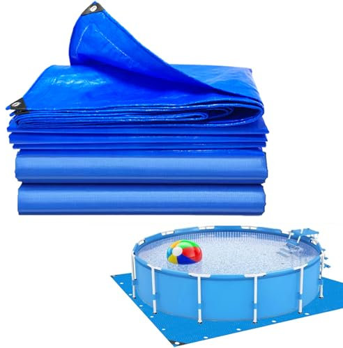 Bâche de piscine carrée anti-âge pour piscine hors-sol anti-crevaison tapis de piscine pour fond de piscine de 2,3 cm, 3,5 m, 3,5 m, 4,6 m, 4,6 m, 4,6 m, tapis de sol de piscine (5,7 x 5,7 m)