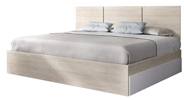 DEKIT GRUPO RIMOBEL Trundle, Melamin, Weiß/Natur, 96 x 146 x 195,4