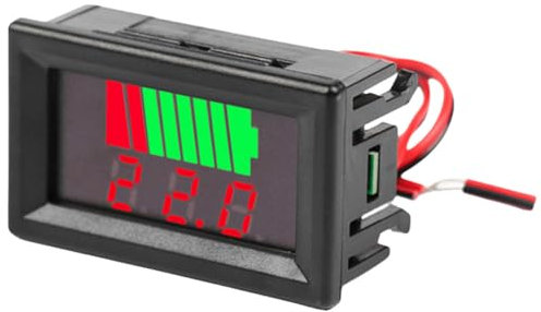 CRGANGZY Autobatterie-Ladezustandsanzeige, Lithium-Batterie-Kapazitätsmessgerät, Tester, LED-Anzeige, Batteriekapazitätstester, 12 V, 24 V, 36 V, 48 V, 60 V, 72 V, automatische Identifizieru