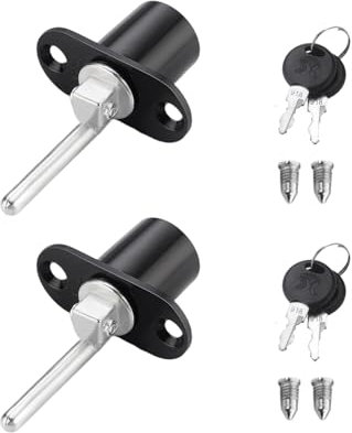 KGDUYC 2 Pezzi Serrature - Armadietti Cassetto Serrutura Stantuffo Serrature Armadio con Chiave per Mobili con 8 chiavi per Classificatori Vetrine Antine Scorrevoli Scrivanie Mobili Armadi