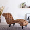 Willood Chaiselongue Braun Wildleder-Optik