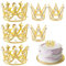 6PCS Mini Crown Cake Topper, Pearl Crown Cake Topper Rhinestone Crown Cake Adornment Mini Tiara Birthday Cake Topper Shiny Gold Crown Cake Decorations for Birthday Party Wedding Cake Decoration