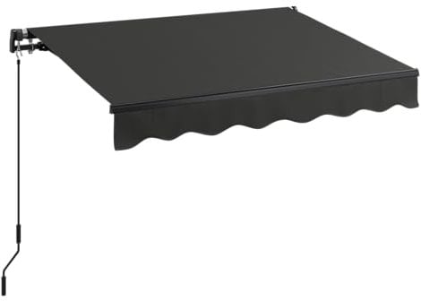 STEELSØN Gelenkarmmarkise Kestria 200x150 cm Markise Sonnenmarkise Sonnenschutz Gelenkmarkise aus Aluminium/Polyester wetterfest Blickdicht anthrazit