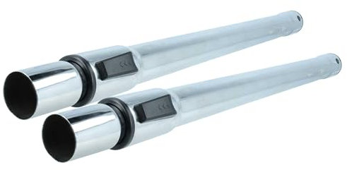 vhbw 2x Tubo aspirador compatible con Einhell aspiradora - conexión de 35 mm, 60-97 cm, negro/plata