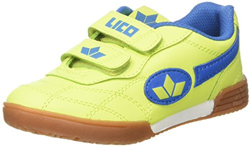 Lico Unisex Kinder Bernie V Hallenschuhe, Gelb Lemon Blau, 38 EU