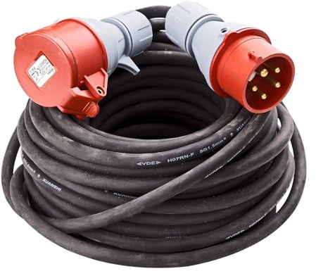 CEE Verlängerungskabel Starkstromkabel Starkstrom Kabel H07RN-F 16A 5x1,5 5G1,5mm² 20 m