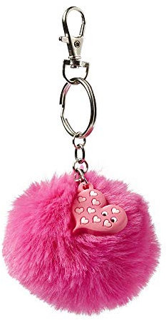 Tinc Pom Pom Scented and Fluffy with Character Charm Keyring Porte-clés, 8 cm, Rose (Pink)
