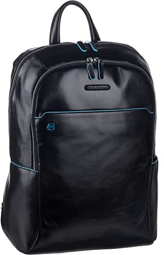 Piquadro Zaino Grande in Pelle per 15,60 Pollici, Scuola Unisex-Adulto, Nero, Talla única