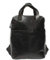 LECONI großer Rucksack Lederrucksack für Frauen und Männer DIN A4 Freizeitrucksack modern aus Büffelleder Damen Herren Leder 31x40x15cm schwarz LE1020-buf
