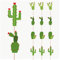 AK Giftshop Cactus Plant Mix Birthday Party Food Cupcakes Picks Decorations Toppers (Pack of 14)