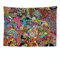 Ulticool - Wandteppich Tapestry Dekoration Wohnung - Psychedelische Trippy Crazy Faces - 200 x 150 cm groß - Wandtuch Wandbehänge - Accessoires für Schlafzimmer Wohnzimmer Kinderzimmer