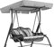 DUEYUN Swing Canopy Cover Replacement, 2 Seater Swing Chair Cover Set, Waterproof Anti-UV Heavy Duty Hammock Top Cover for Outdoors Garden(Size:142x120x18cm,Color:Gray)