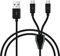 GELRHONR Câble Répartiteur USB Vers Micro USB 2 en 1 - Adaptateur de Synchronisation et Charge A Mâle Vers 2 Micro USB Mâles - Noir