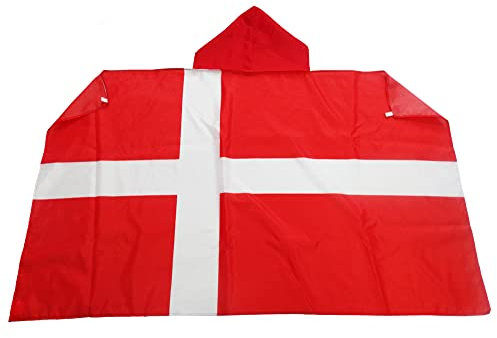 AZ FLAG - Umhangflagge Dänemark - 150x90 cm - Dänische Cape Fahne 100% Polyester mit integrierten Ärmeln und Kapuze - Body Flag 80g