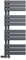 SONNI Badheizkörper Flach Handtuchtrockner 1038 x 400 mm Anthrazit Handtuchwärmer mit Multiblock Seitenanschluss Panel Handtuchheizkörper 767W