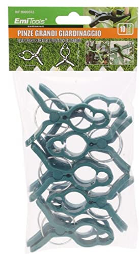 A2ZWORLD Clips per Piante, Sostegno per Piante Rampicanti, Pinze a Morsetti per Pianta, Supporto Piante Giardinaggio (10 PCS Super Grande da 70mm)