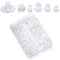 600pcs Silicone Earring Backs - 6 Styles Clear Rubber Earrings - Safety, Soft, Hypoallergenic, Stopper Back for Droopy Ears