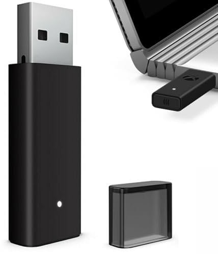 BAAQII Adaptador dongle receptor USB inalámbrico para juegos WIN 10 / Xbox One PC Controller X/S/Elite Series, adaptador inalámbrico compatible con controlador Xbox a PC Windows 10/11/8/8.1/7