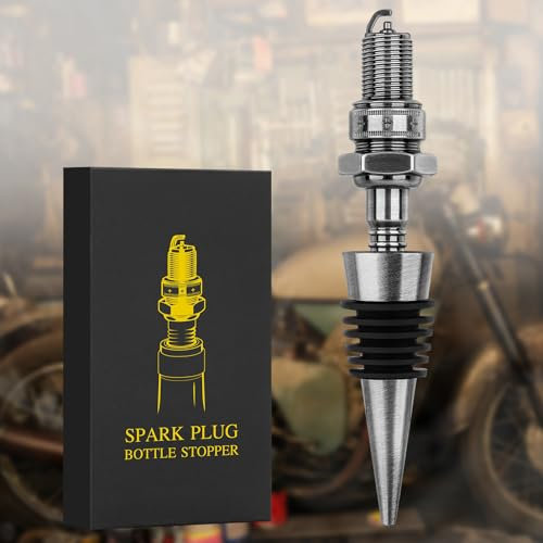 LKKCHER DESIGN Zündkerze Weinflaschenverschluss, Geschenk Autoliebhaber, kfz Mechaniker Geschenk, Auto Geburtstagsgeschenke Geschenke für Männer, Flaschenverschlüsse für Wein