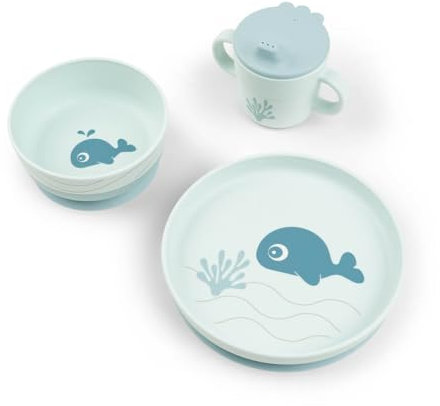 Done by Deer Foodie vajilla con ventosa Wally Azul