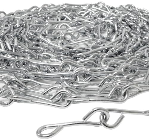 Jack Chain 10 Metre x 3mm - Galvanised - for Hanging Baskets, Lights, Feeders, Indoor or Outdoor