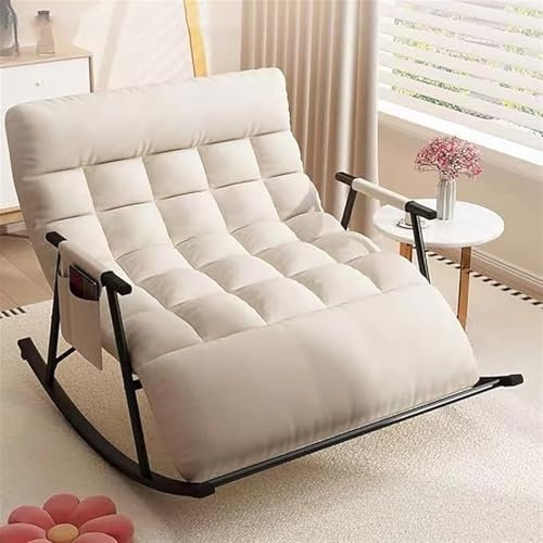 GLOBEXSS Übergroßer Schaukelstuhl, Schaukelstühle für den Innenbereich, moderner, breiter Schaukelstuhl, bequemer, gepolsterter Schaukelstuhl, Doppel-Schaukelstuhl