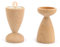 HJIAMA 2 Stück Kerzenständer Holz, Rustikaler Chic Kerzenständer, Candle Holder, Doppelseitig Verjüngte Säulen für Hochzeiten, Partys, Heimdekoration