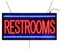 Vituord Panneau Néon pour Toilettes, Éclairage LED pour Toilettes, avec Chaîne, Panneau Indicateur De Salle De Bain en Acrylique, Décoration Murale Lumineuse, 60 X 30 Cm