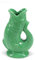 Dekovase Fisch grün Keramik Vase ca. 10,7 x 6,8 x 17,2 cm Blumenvase