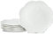 UIBFCWN 6 Pièces Assiette à dessert Ø 20cm, Assiette à salade Porcelaine, Assiettes Plates en Porcelaine Blanche pour Petit déjeuner Salade, Assiette à Tapas, Pâtes, Gâteau