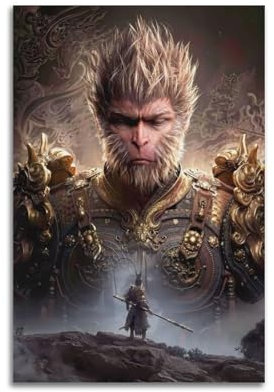 UWASCISF Black Myth Goku Videospiel-Poster, dekorative Malerei, Leinwand, Wandposter und Kunstdruck, moderne Familienschlafzimmer-Dekoration, Poster, 30 x 45 cm