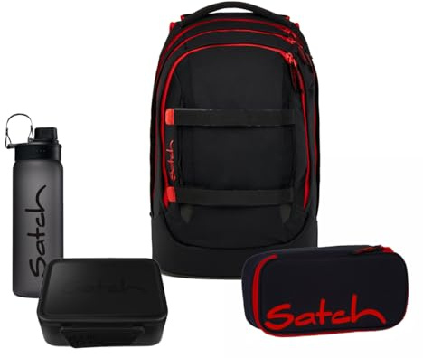 Satch Pack Schulrucksack Set 4tlg. inkl. Lunchset (Fire Phantom)