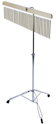 Fame Chimes 36, Messing-Stäbe, Höhenverstellbarer Ständer, Naturfarben, Montierbar, Ideal für Einsteiger und Musikschulen, Percussion Instrument