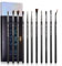 Jessup Pinselset Eyeliner Pinsel Set Professionelles Augenpinselset 11-teilig Make Up Pinsel Augenpinsel Makeup Brushes Schminkpinsel Kosmetikpinsel Präzisions-Eyeliner Definierer Schwarz/Silber T324