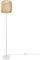 Paco Home Lampadaire moderne salon chambre aspect rotin boho corbeille lampadaire E27, Pied de lampe: Un Pied Blanc, Abat-jour: Beige (Ø28 cm)