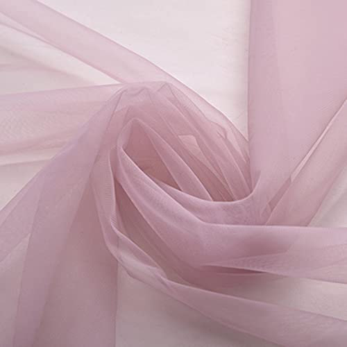 ZXC Organza Tissu 150 cm de Largeur Chemin de Table Rouleau de Tulle Transparent Rouleau Sheer Tissu Décoratif Elégant pour Chaise de Mariage, Décoration de Table DIY Crafts Vendu par 4m(Color:Rose)