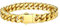 Bestyle Armband Herren Gold Panzerkette Armbänder für Herren Edelstahl Glieder Armband für Männer Jungen Armkette Hip Hop Rapper Modeschmuck 9mm Breit, 21cm Lang