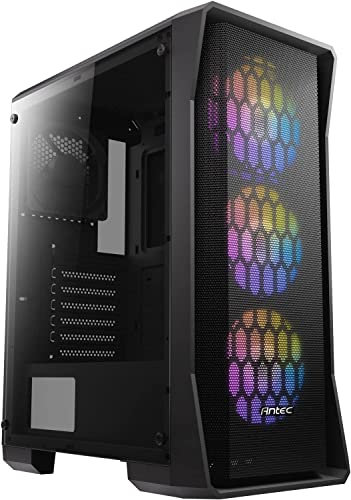 ANTEC NX Series NX360, pannello frontale in rete ad alto flusso d'aria, 4 ventole da 120 mm incluse, pannelli laterali in vetro temperato, supporto radiatore da 360 mm, case da gioco Mid-Tower ATX