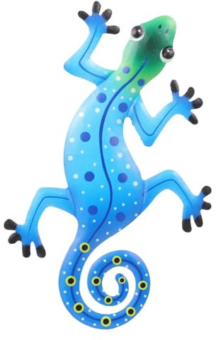 POPETPOP Schmiedeeiserner Gecko Anhänger Wandkunst Gecko Eisen Ornamente Wanddekoration Wanddekoration Gecko Ornament Kunsthandwerk Wandkunst Ornament Kunsthandwerk