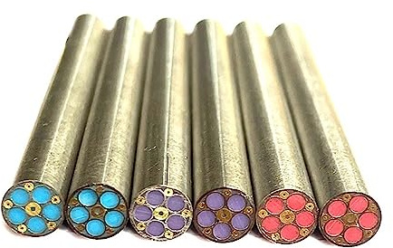 LXYTT 1PC Rivets, 6mm Colored Resin Filling Mosaics Pin Rivets, for Knife Handle Decorative Material(Red)
